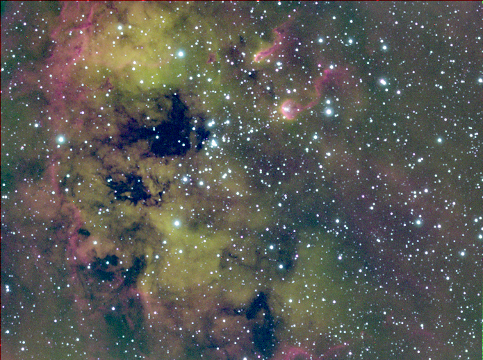 Kaulquappennebel IC410 mit NGC1893 Hubblepalette