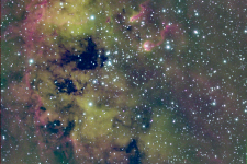 Kaulquappennebel IC410 mit NGC1893 Hubblepalette